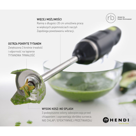 Hendi Stabmixer BLEND, designed by Robert Bronwasser, 220-240V/250W, ⌀71x(H)450mm, Bild 7