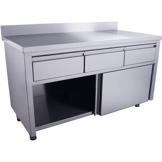 SARO Schiebetürenschrank mit 3 Schubladen und Aufkantung, 1600X700mm, Bild 3