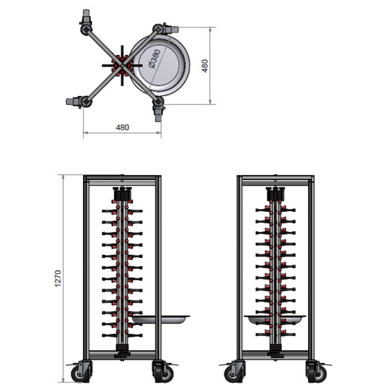 SARO Tellerstapelsystem Plate-Mate Modell PM 48 KLAPPBAR, Bild 5