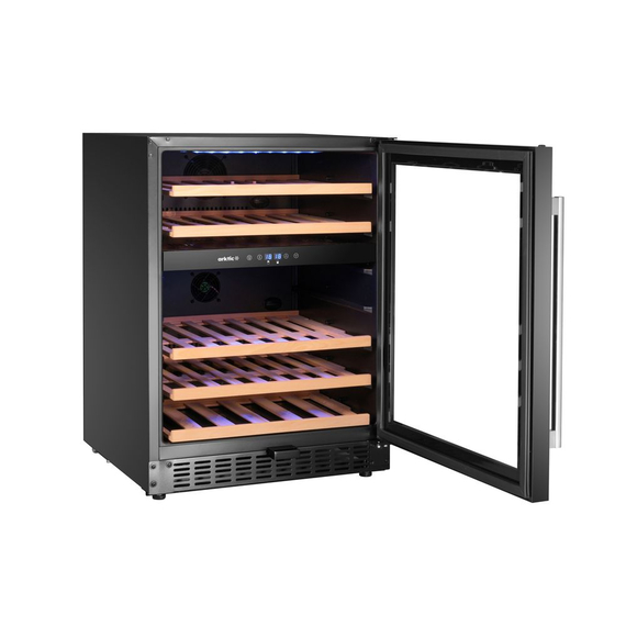 Arktic Weinkühler, 2 Zonen, 46 Flaschen, Schwarz, 570x595x(H)820mm, Bild 5