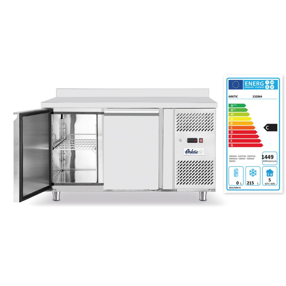 Arktic Tiefkühltisch, zweitürig Profi Line 280 L, Profi Line, GN 1/1, 280L, 230V/600W, 1360x700x(H)910mm, Bild 5