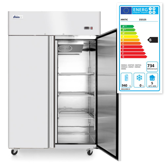 Arktic Kühlschrank, zweitürig Profi Line 1240 L, Profi Line, GN 2/1, 940L, 230V/350W, 1314x800x(H)2082mm, Bild 3