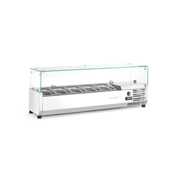 Arktic Aufsatz-Kühlvitrine Gastronorm 1/4, 5x GN 1/4, 230V/180W, 1205x335x(H)460mm, Bild 3