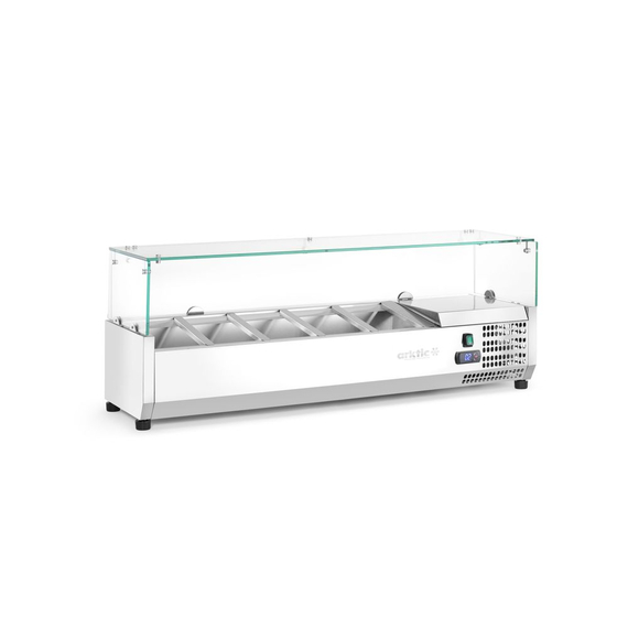 Arktic Aufsatz-Kühlvitrine Gastronorm 1/4, 5x GN 1/4, 230V/180W, 1205x335x(H)460mm, Bild 4