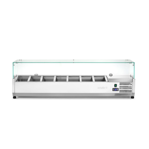 Arktic Aufsatz-Kühlvitrine Gastronorm 1/4, 7x GN 1/4, 230V/180W, 1505x335x(H)460mm, Bild 2