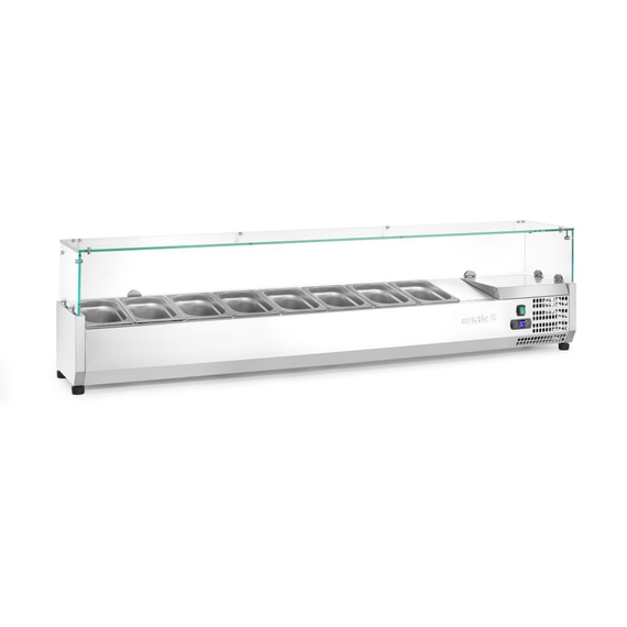 Arktic Aufsatz-Kühlvitrine Gastronorm 1/4, 8x GN 1/4, 230V/180W, 1805x335x(H)460mm, Bild 3
