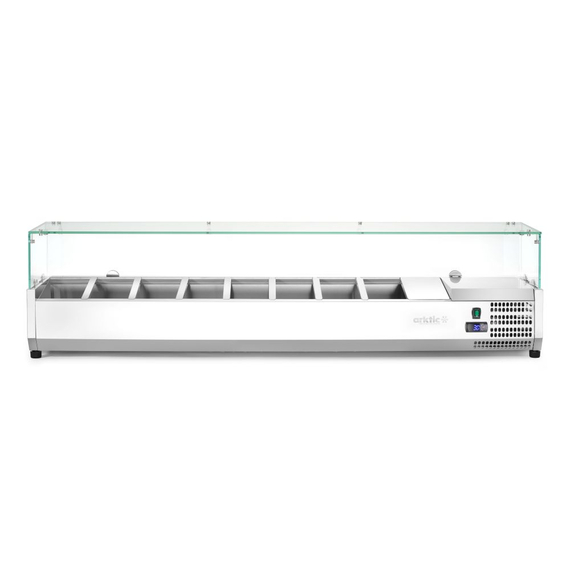 Arktic Aufsatz-Kühlvitrine Gastronorm 1/4, 8x GN 1/4, 230V/180W, 1805x335x(H)460mm, Bild 2