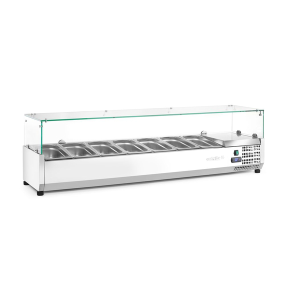 Arktic Aufsatz-Kühlvitrine Gastronorm 1/3, 7x GN 1/3, 230V/180W, 1605x420x(H)460mm, Bild 3