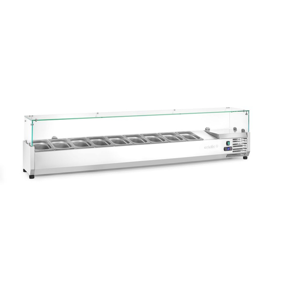 Arktic Aufsatz-Kühlvitrine Gastronorm 1/3, 9x GN 1/3, 230V/180W, 2005x420x(H)456mm, Bild 3