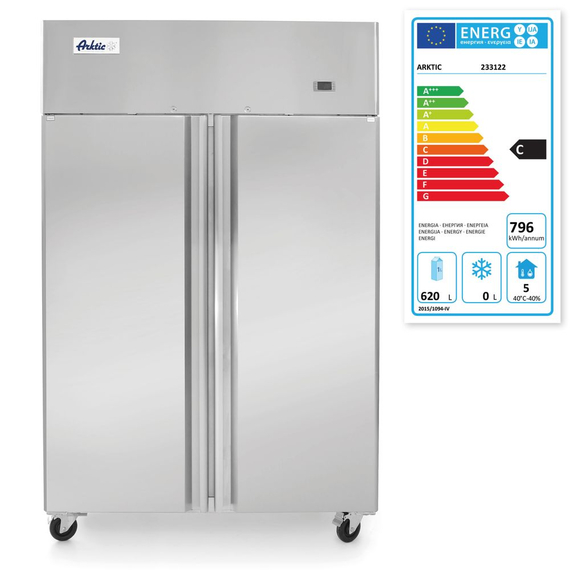 Arktic Kühlschrank zweitürig 900 L, Profi Line, 230V/450W, 1200x740x(H)1950mm, Bild 5