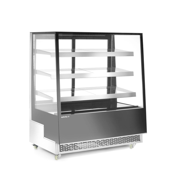 Arktic Kühlvitrine mit 3 geneigten Regalen, 650L, Schwarz, 230V/490W, 1200x833x(H)1460mm, Bild 2