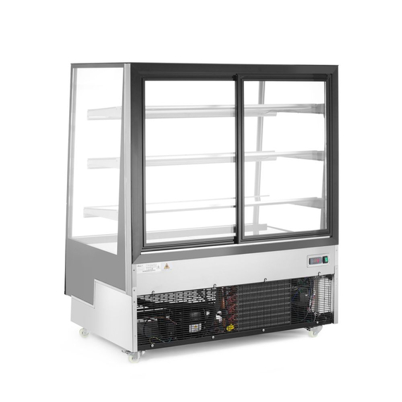 Arktic Kühlvitrine mit 3 geneigten Regalen, 650L, Schwarz, 230V/490W, 1200x833x(H)1460mm, Bild 3