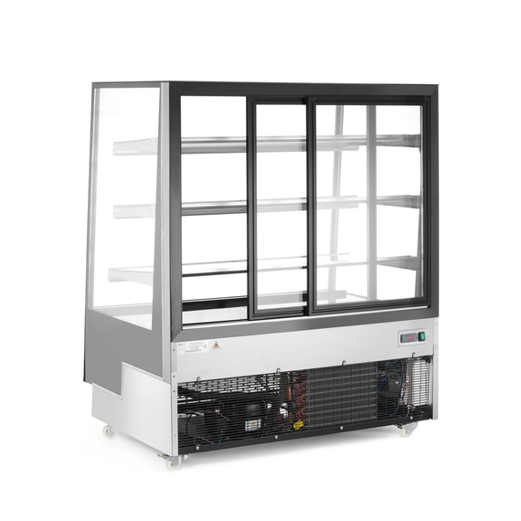 Arktic Kühlvitrine mit 3 geneigten Regalen, 650L, Schwarz, 230V/490W, 1200x833x(H)1460mm, Bild 4