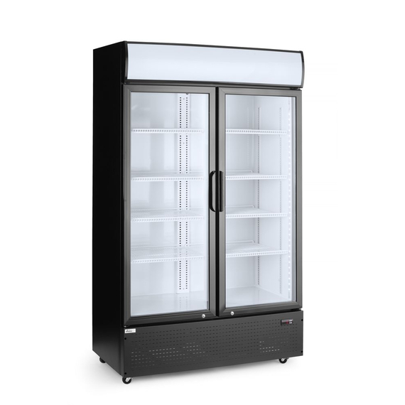 Arktic Rückwandkühlschrank mit hinterleuchteter Blende, zweitürig, 512L, Schwarz, 220-240V/510W, 1120x585x(H)1900mm, Bild 3