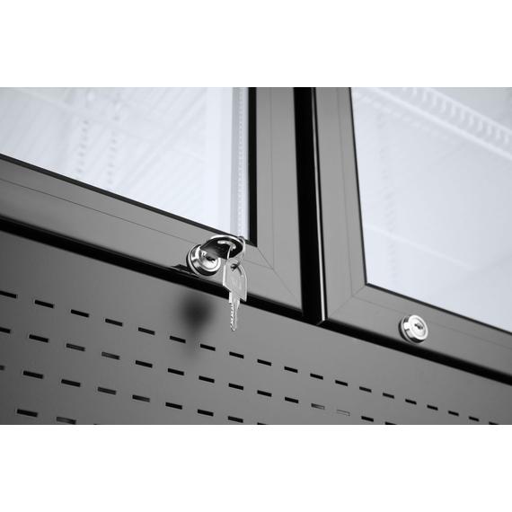 Arktic Rückwandkühlschrank mit hinterleuchteter Blende, zweitürig, 512L, Schwarz, 220-240V/510W, 1120x585x(H)1900mm, Bild 7