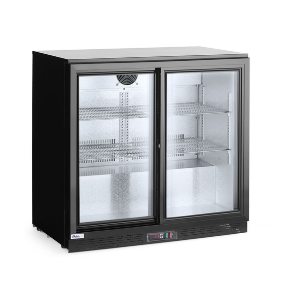 Arktic Kühlschrank hinten mit doppelten Schiebetüren, 158L, Schwarz, 220-240V/160W, 900x520x(H)865mm, Bild 3