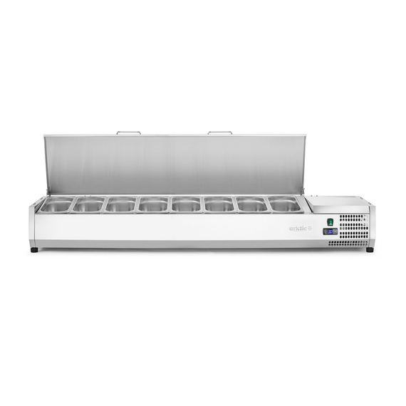 Arktic Aufsatz-Kühlvitrine Gastronorm 1/3, 8x GN 1/3, 230V/180W, 1805x420x(H)630mm, Bild 3