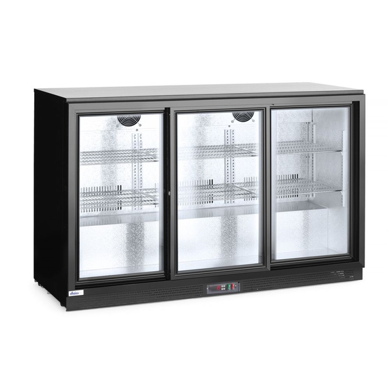 Arktic Kühlschrank mit drei Schiebetüren an der Bar, 254L, Schwarz, 220-240V/160W, 1350x520x(H)865mm, Bild 5