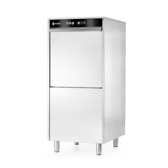 Hendi Geschirrspüler 50x60 für Tabletts und Töpfe – elektronisch gesteuert, mit Waschmitteldosiersystem und Ablaufpumpe, 400V/7100W, 595x777x(H)1335mm, Bild 3