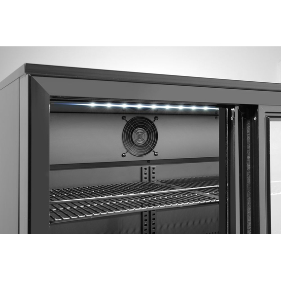 Arktic Bar-Kühlschrank mit zwei Schiebetüren, 158L, Schwarz, 220-240V/160W, 900x520x(H)870mm, Bild 5