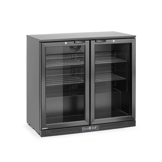 Arktic Bar-Kühlschrank mit doppelter Tür, 158L, Schwarz, 220-240V/160W, 900x530x(H)870mm, Bild 3