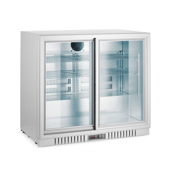 Arktic Kühlschrank mit 2 Schiebetüren, 150L, Silber, 220-240V/160W, 900x520x(H)840mm, Bild 3