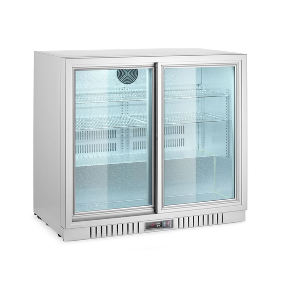 Arktic Kühlschrank mit 2 Schiebetüren, 150L, Silber, 220-240V/160W, 900x520x(H)840mm, Bild 2