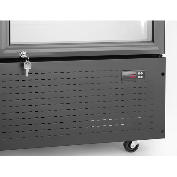 Arktic Rückwandkühlschrank mit hinterleuchteter Blende, zweitürig, 512L, Schwarz, 220-240V/510W, 1120x585x(H)1900mm, Bild 4