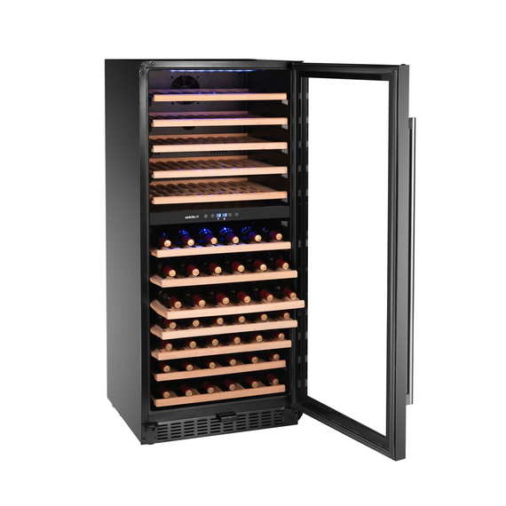 Arktic Weinkühler, 2 Zonen, 124 Flaschen, 265L, Schwarz, 570x595x(H)1400mm, Bild 5