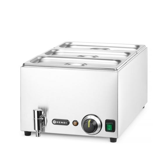Hendi Wasserbad-Set mit Ablasshahn Ranger, GN 1/1, 230V/1000W, 605x332x(H)242mm, Bild 5