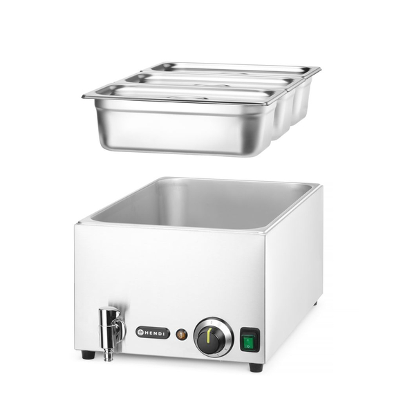 Hendi Wasserbad-Set mit Ablasshahn Ranger, GN 1/1, 230V/1000W, 605x332x(H)242mm, Bild 9