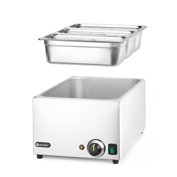 Hendi Set: Bain-Marie Ranger + 3x GN 1/3 Behälter mit Deckel, GN 1/1, 230V/1000W, 590x332x(H)242mm, Bild 9