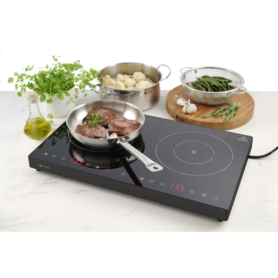 Hendi Induktionskocher doppelt Kitchen Line, Kitchen Line, 230V/3500W, 608x405x(H)54mm, Bild 5