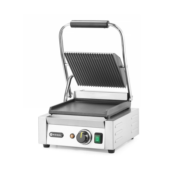 Hendi Kontaktgrill - Einzelversion, oben gerillt, unten glatt, 230V/1800W, 310x375x(H)216mm, Bild 3