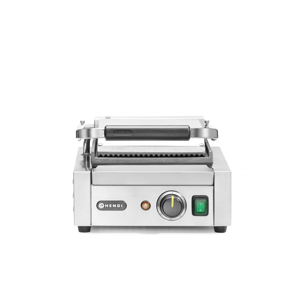 Hendi Kontaktgrill - Einzelversion, oben gerillt, unten glatt, 230V/1800W, 310x375x(H)216mm, Bild 5