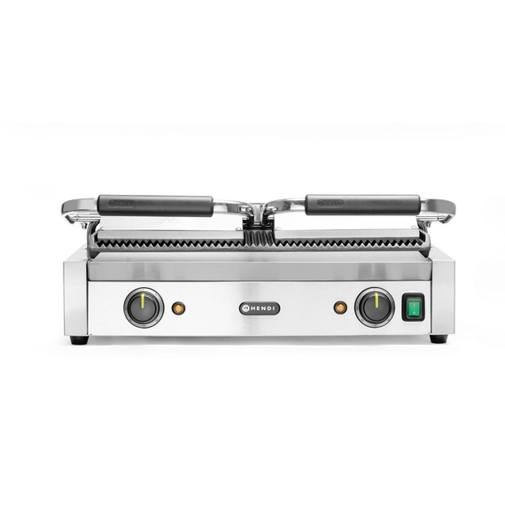 Hendi Kontaktgrill - Doppelversion, gerillte Ausführung, oben und unten gerillt, 230V/3600W, 570x375x(H)216mm, Bild 5