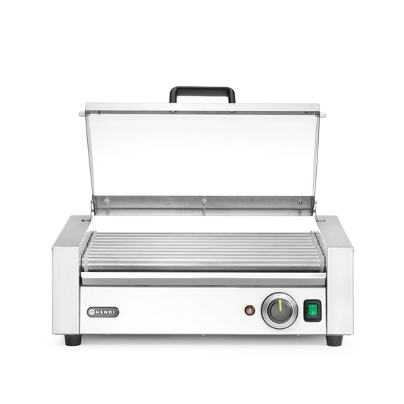 Hendi Rollengrill, 1-Zone mit Energiesparabdeckung, 9 Rollen, 230V/790W, 566x450x(H)259mm, Bild 3