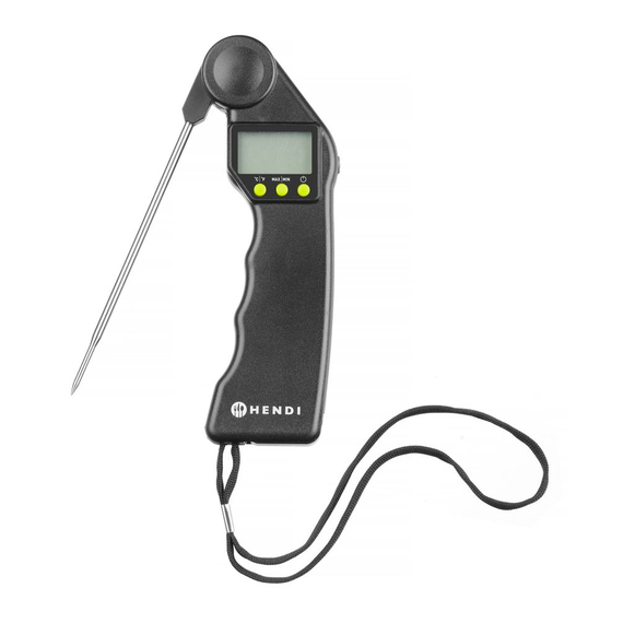 Hendi Digitales Thermometer mit klappbarer Sonde, Schwarz, 160x55x(H)20mm, Bild 9