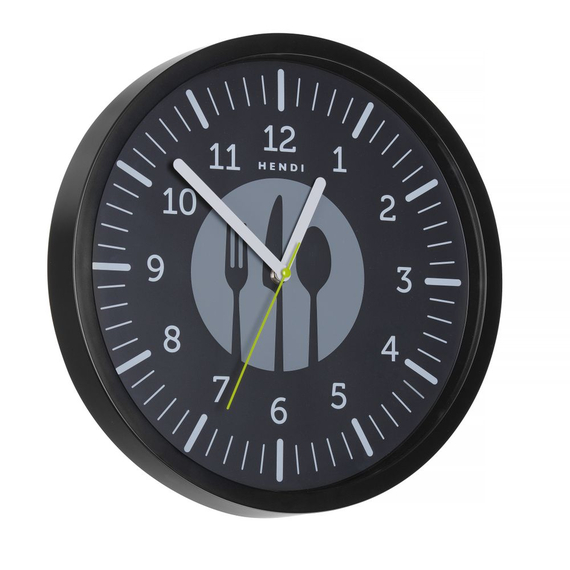 Hendi Wanduhr, designed by Robert Bronwasser, Schwarz, ⌀356x(H)45mm, Bild 3