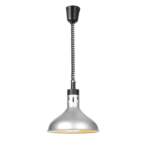 Hendi Höhenverstellbare Wärmelampe, glockenförmig, Silber, 230V/250W, ⌀295x(H)207mm, Bild 2