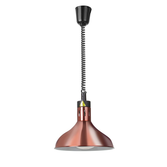 Hendi Höhenverstellbare Wärmelampe, glockenförmig, Kupfer, 230V/250W, ⌀295x(H)207mm
