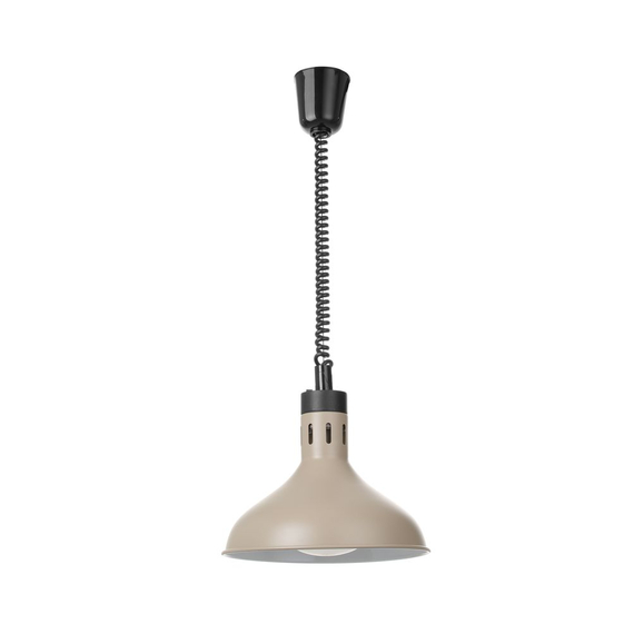 Hendi Höhenverstellbare Wärmelampe, glockenförmig, Beige, 230V/250W, ⌀295x(H)207mm