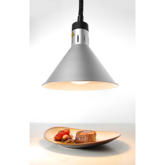 Hendi Höhenverstellbare Wärmelampe, konisch, Silber, 230V/250W, ⌀275x(H)250mm, Bild 5