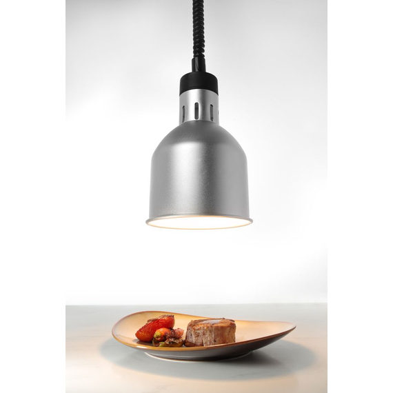 Hendi Höhenverstellbare Wärmelampe, zylinderförmig, Silber, 230V/250W, ⌀175x(H)250mm, Bild 5