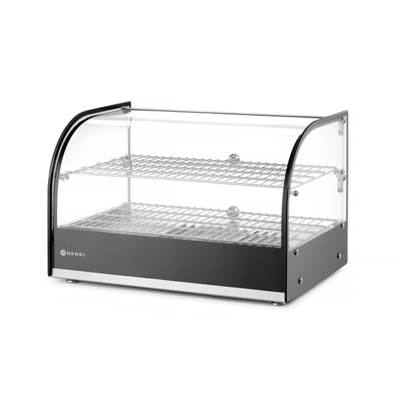 Hendi Warmhaltevitrine doppelt, doppelt, Schwarz, 220-240V/800W, 554x376x(H)376mm, Bild 3