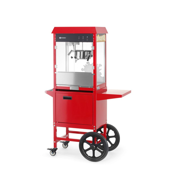 Hendi Popcorn-Maschine mit Fahrgestell, Rot, 220-240V/1155W, 940x510x(H)1553mm, Bild 7