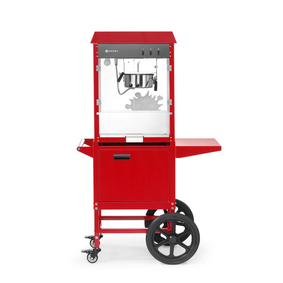 Hendi Popcorn-Maschine mit Fahrgestell, Rot, 220-240V/1155W, 940x510x(H)1553mm, Bild 5