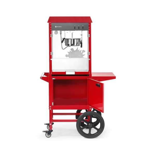 Hendi Popcorn-Maschine mit Fahrgestell, Rot, 220-240V/1155W, 940x510x(H)1553mm, Bild 6