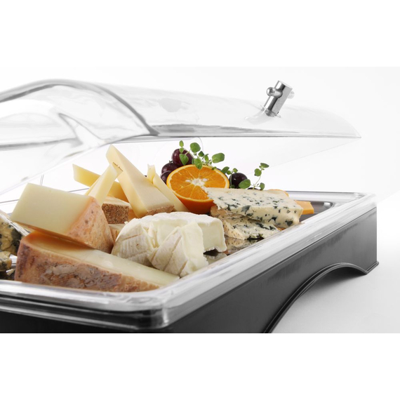 Hendi Rolltop-Display gekühlt - GN 1/1, Set inkl. Kühlelement, 555x357x(H)175mm, Bild 9
