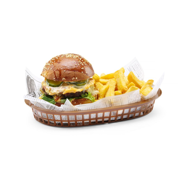 Hendi Servierkörbe im Fastfood-Stil, Braun, 6 Stk., 275x175x(H)38mm, Bild 3